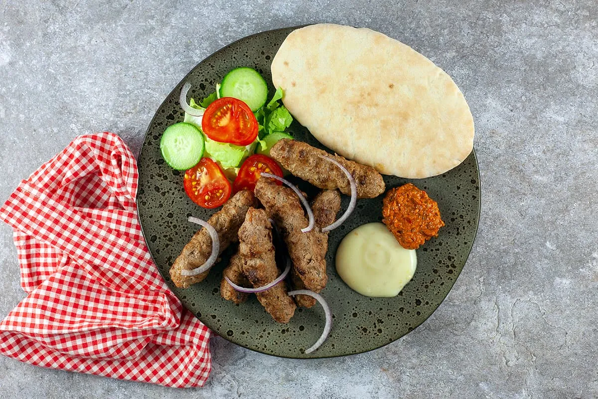 Ćevapčići (sausages from the Balkan)
