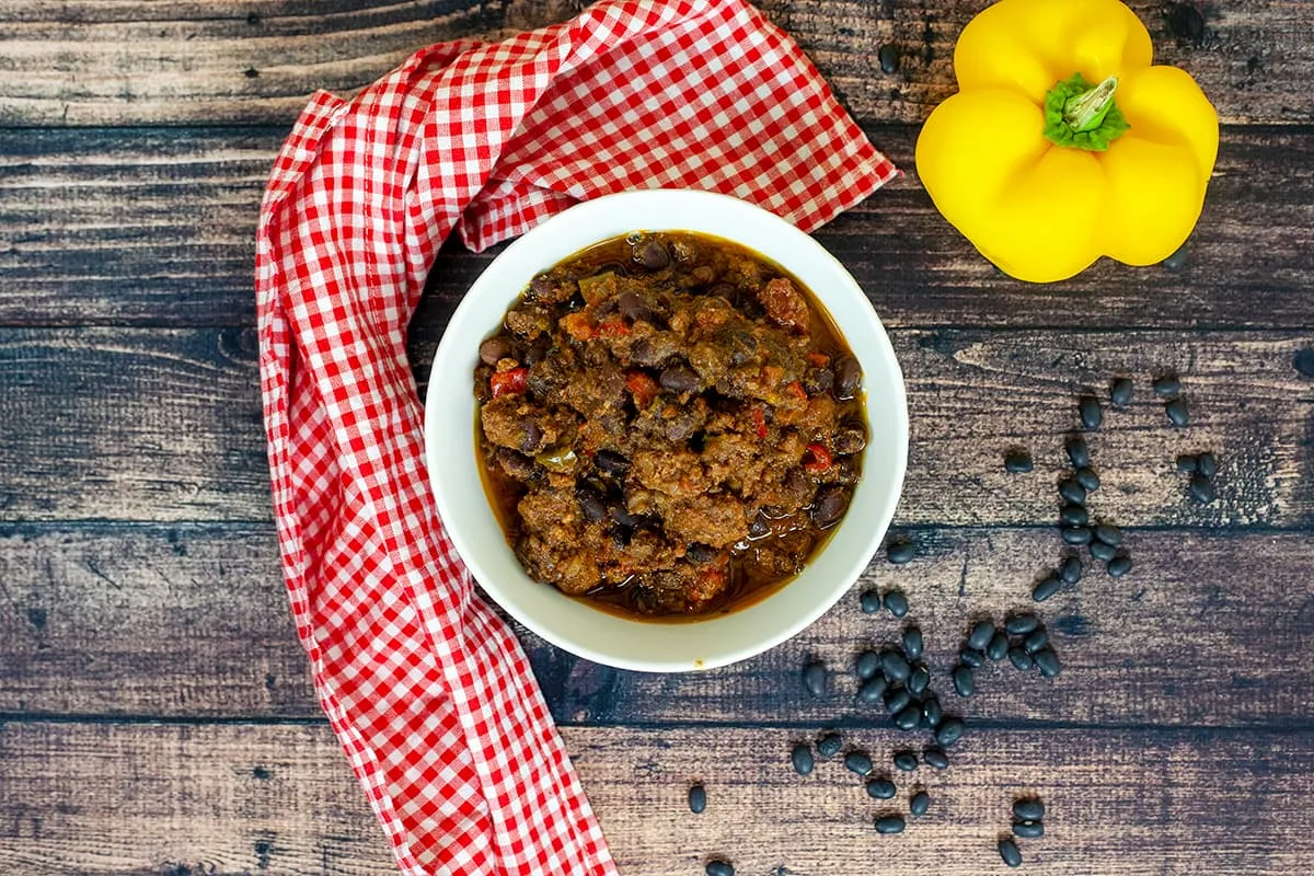 Instant pot black bean chilli