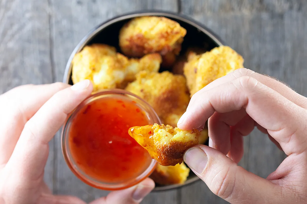 Pan fried cauliflower florets