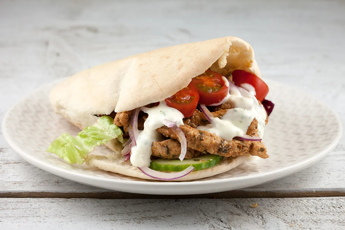 Pork gyros pitas