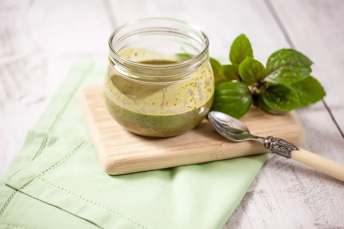 African blue basil vinaigrette