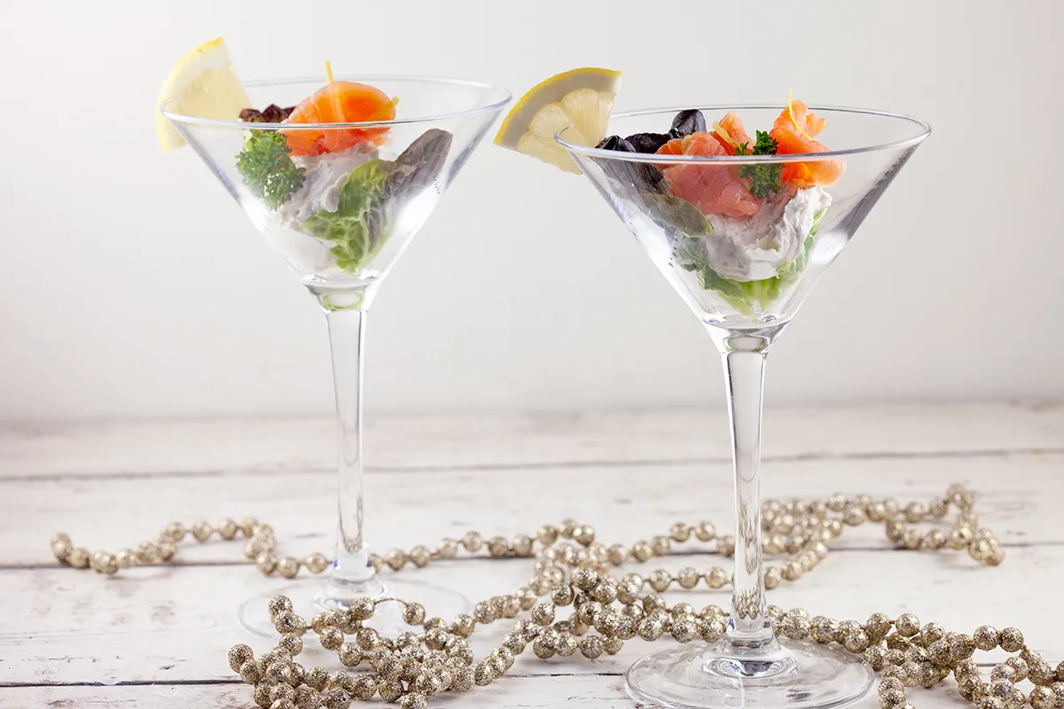 Smoked salmon cocktail