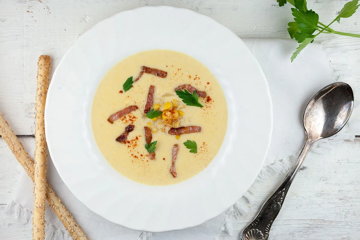 Creamy corn soup