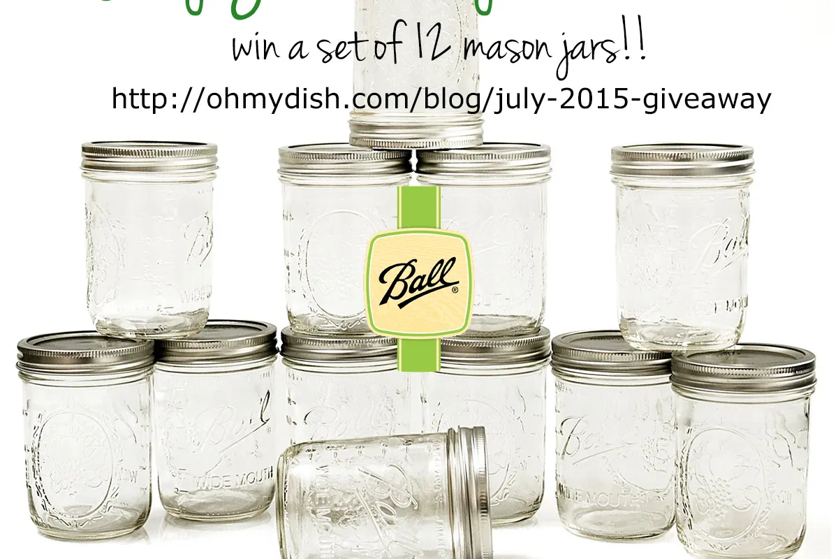 July 2015 giveaway contest - set of 12 glass preserving jars