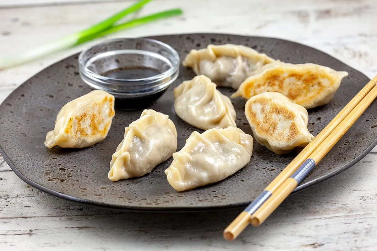Homemade gyoza