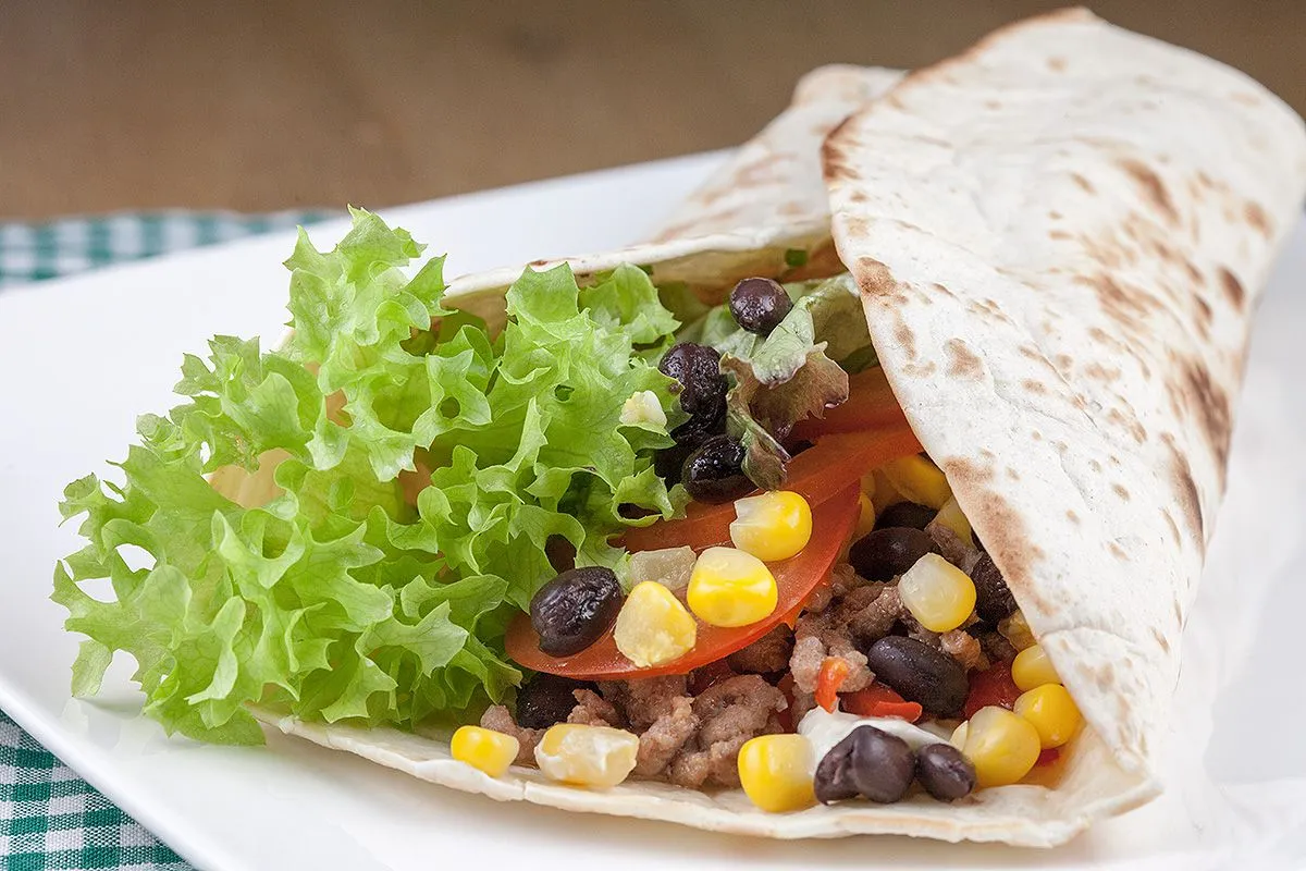 Beef breakfast burrito