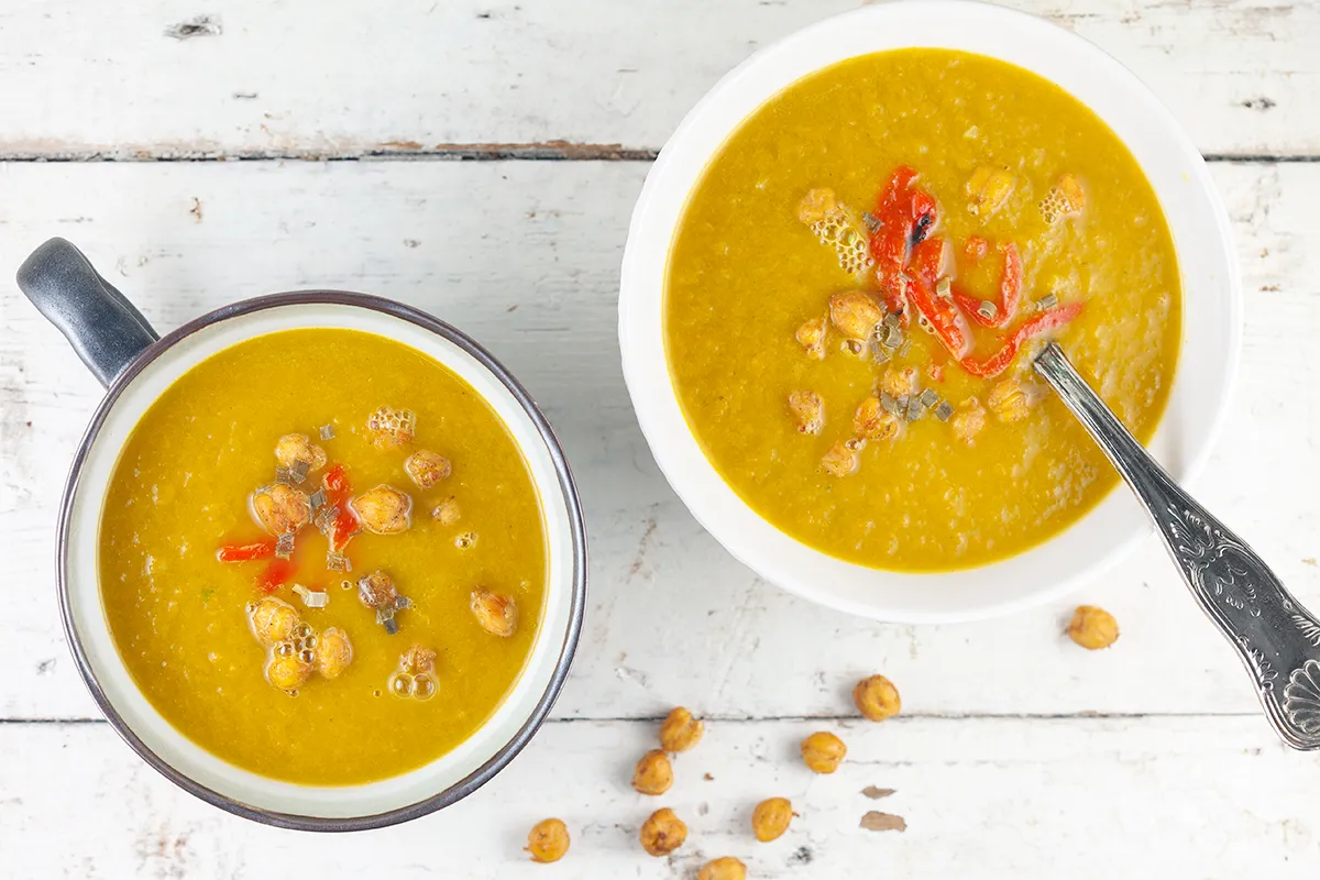 Carrot and leek soup