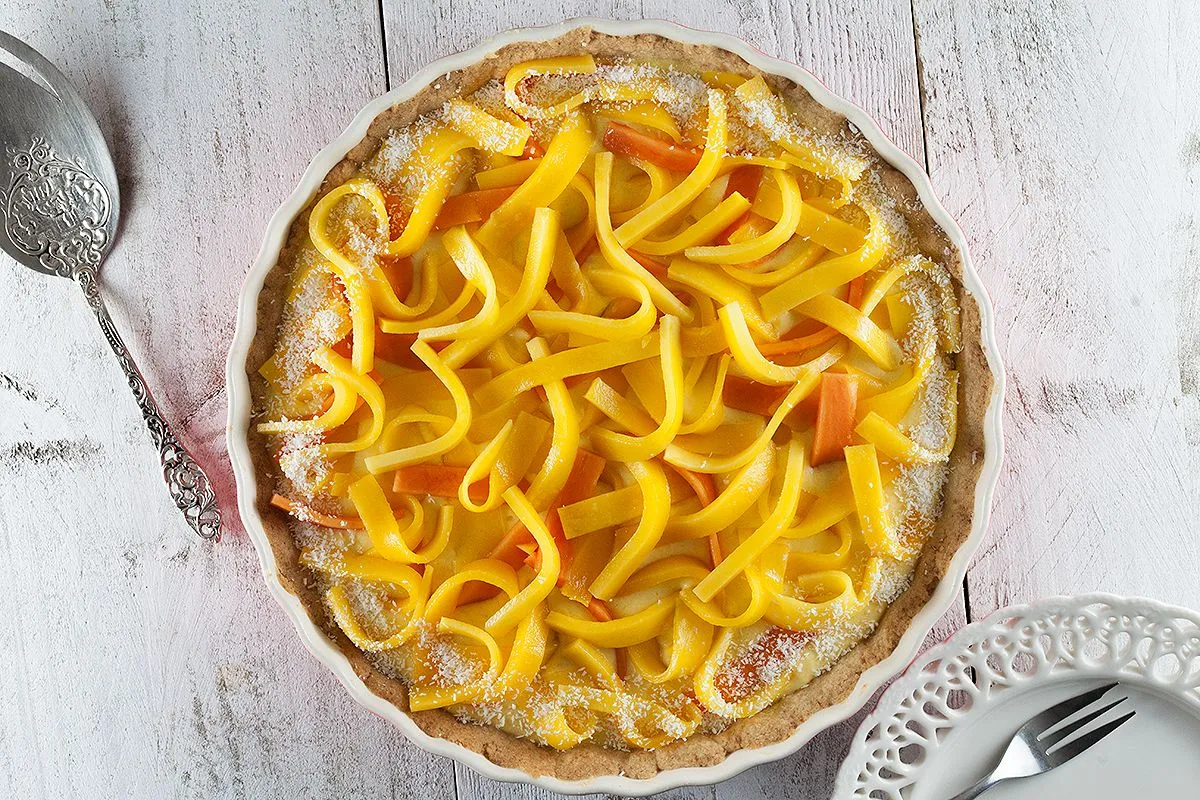 Mango papaya and coconut pie