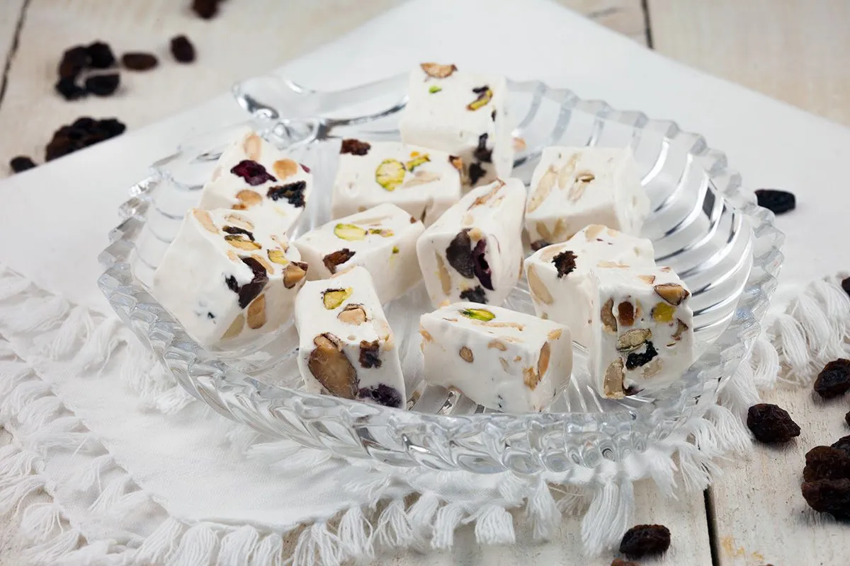 Soft homemade nougat
