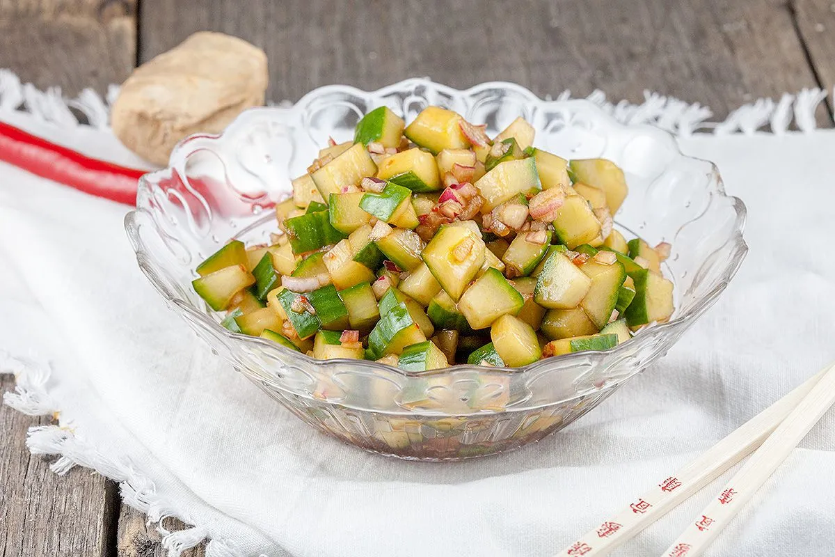 Spicy cucumber salad