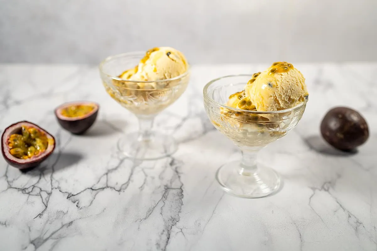 Pornstar Martini ice cream - super creamy passion fruit ice cream