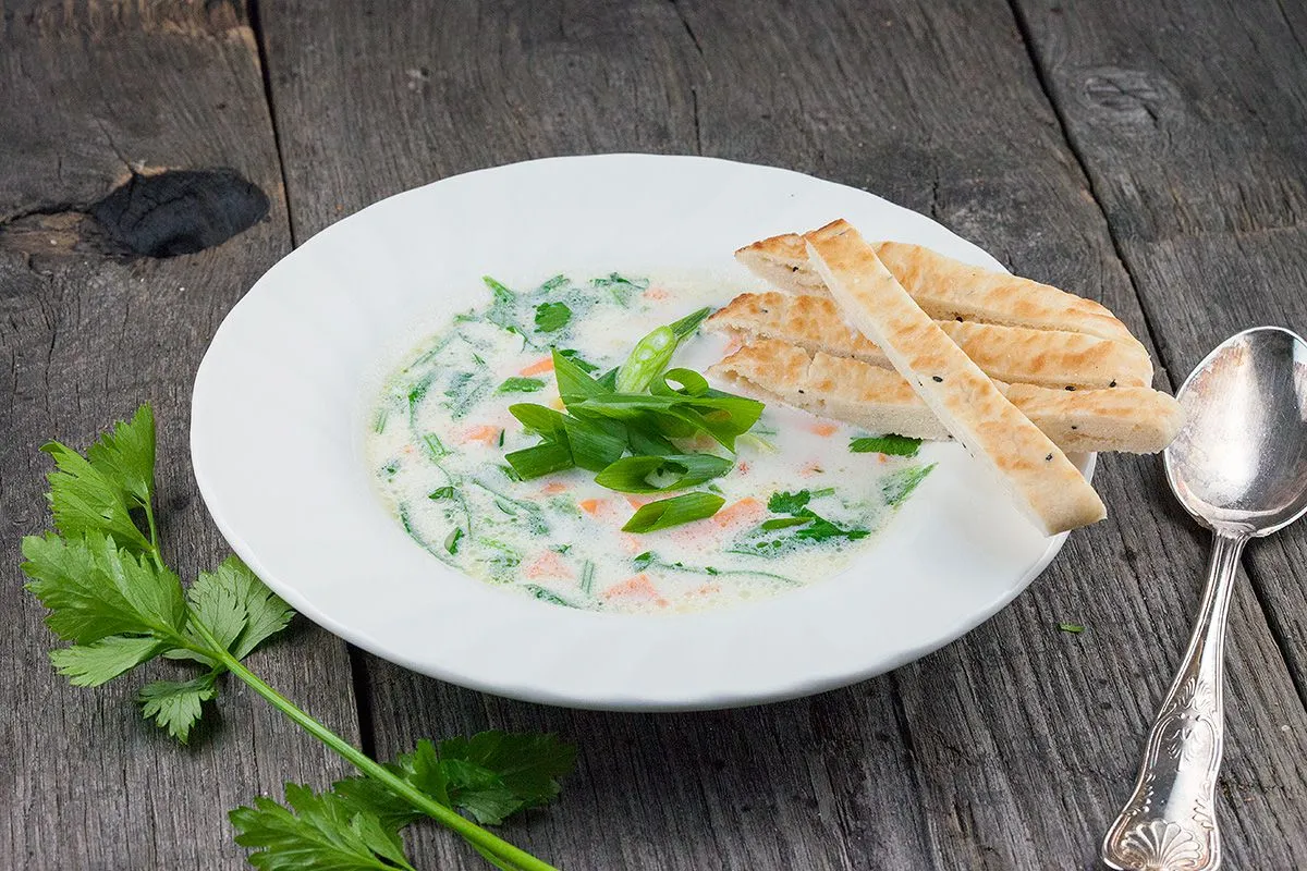 Creamy sweetcorn soup