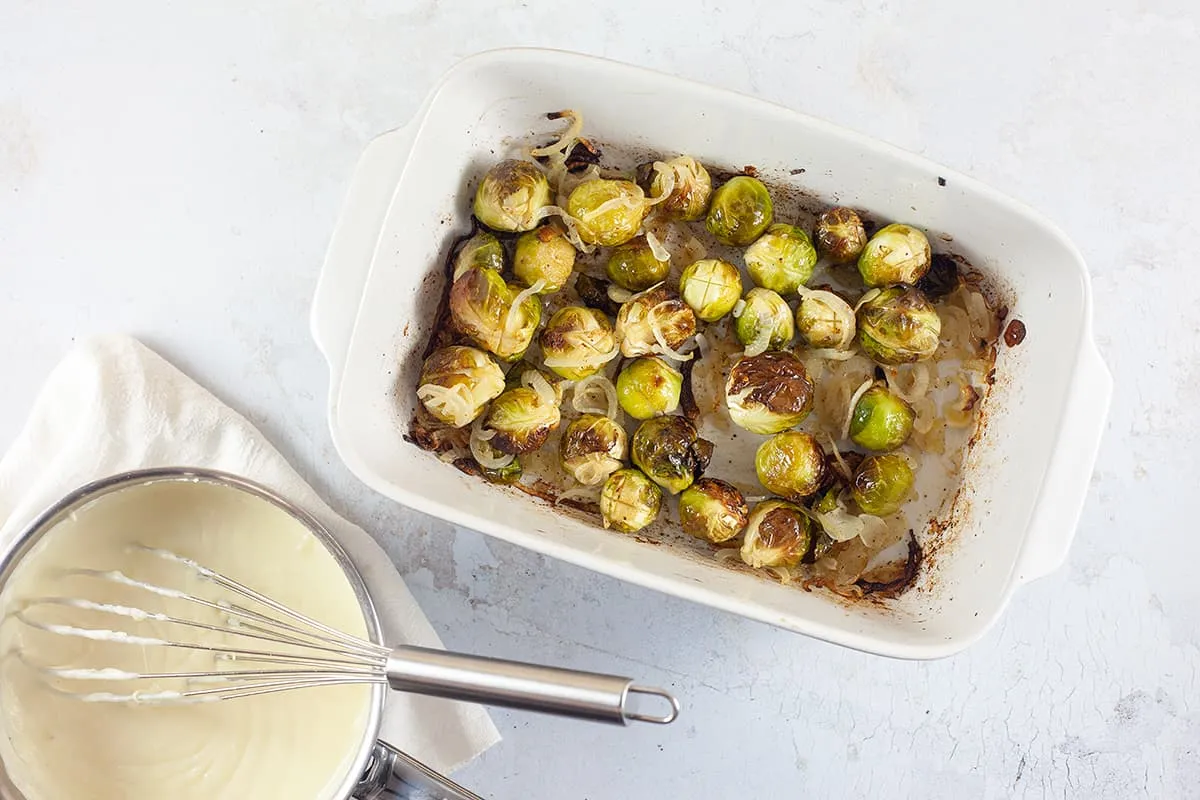 Baked brussel sprouts