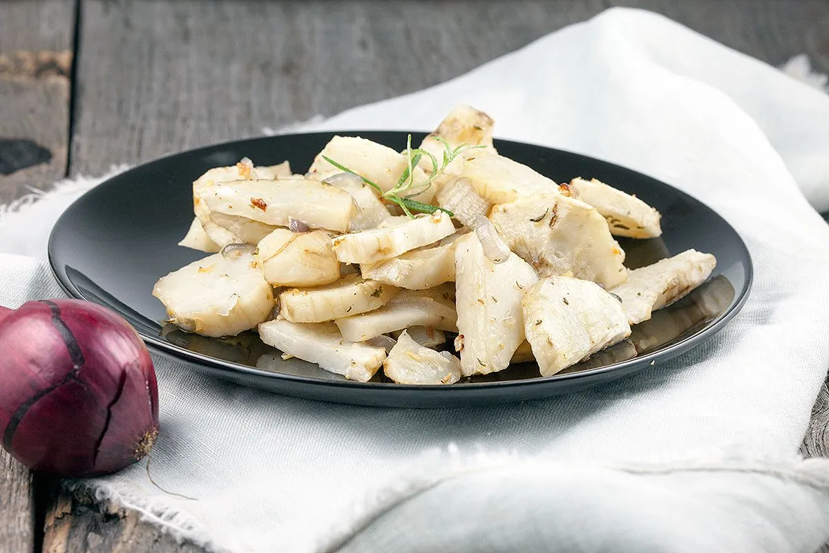 Roasted Jerusalem artichokes