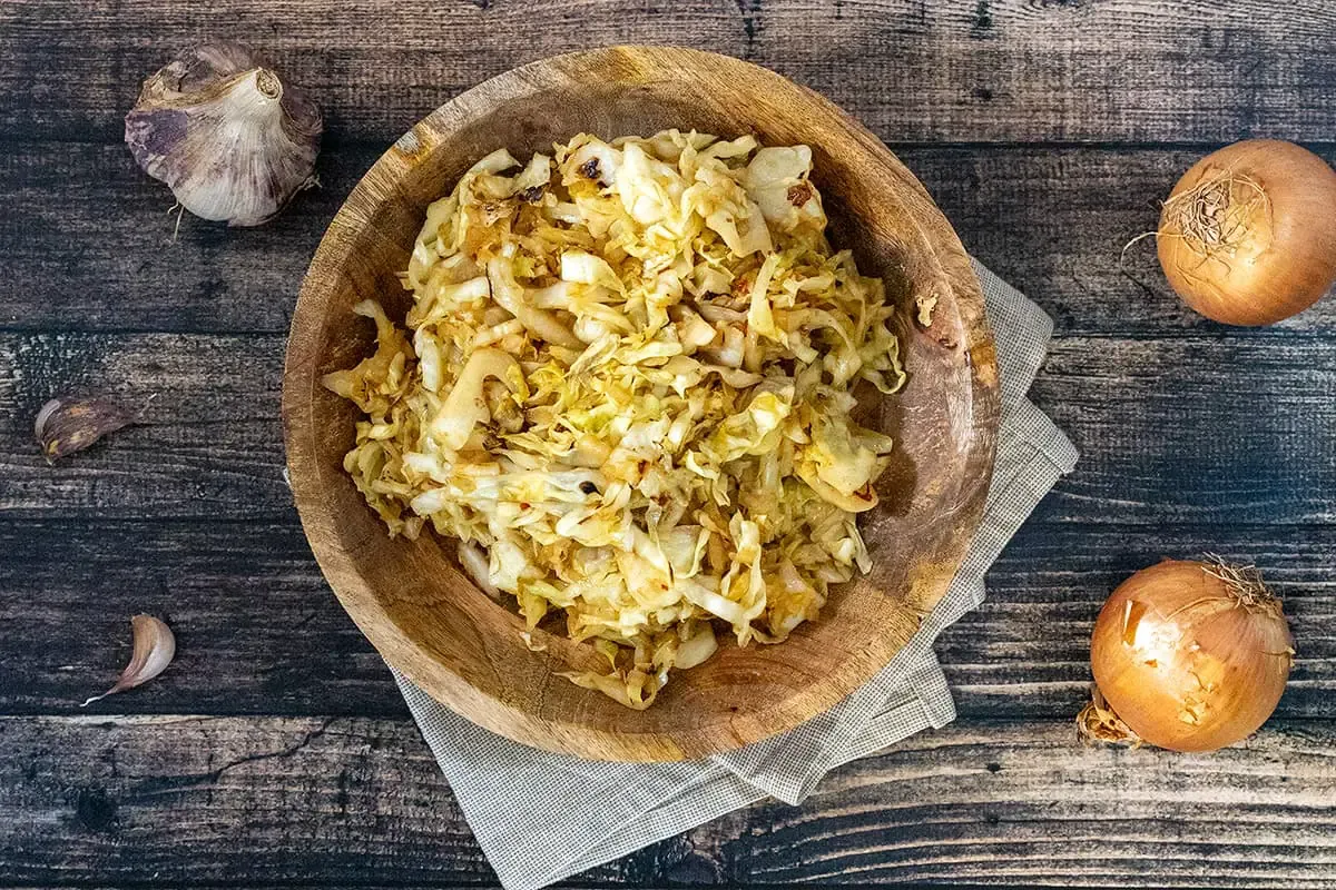 Hispi cabbage stir fry