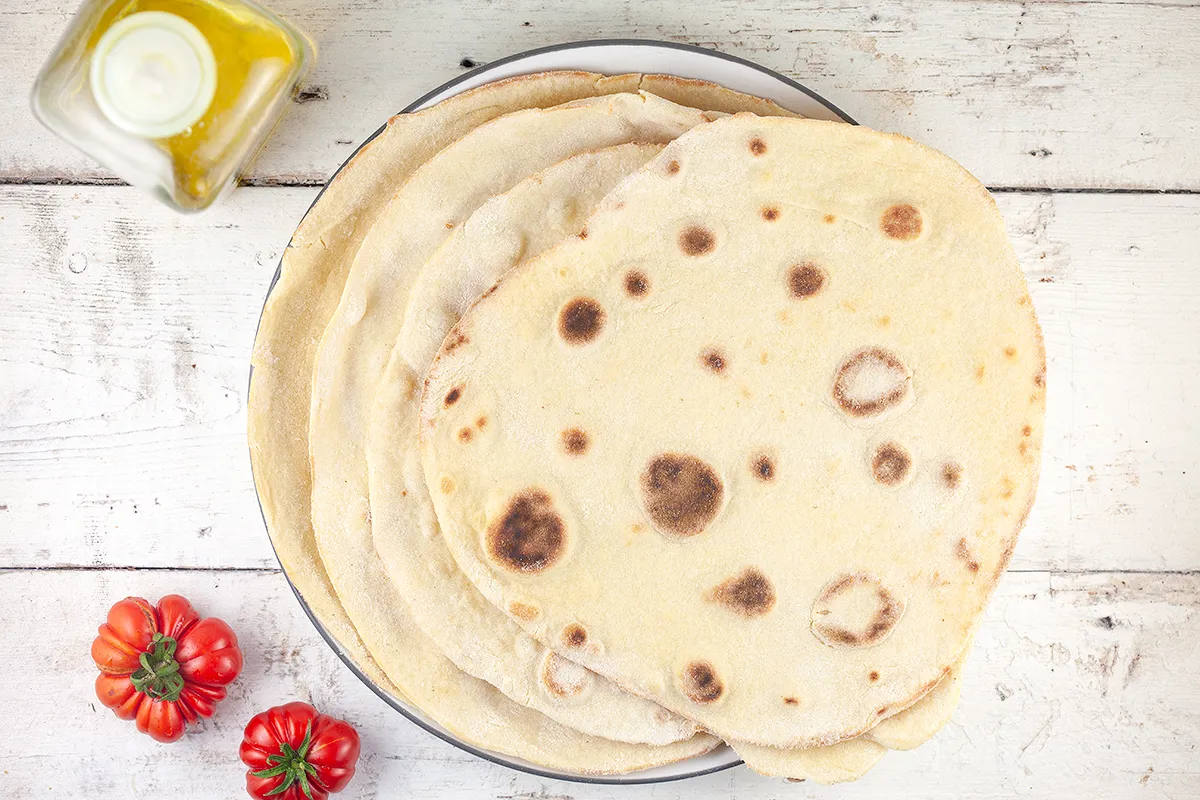 Homemade piadina - Italian flatbread