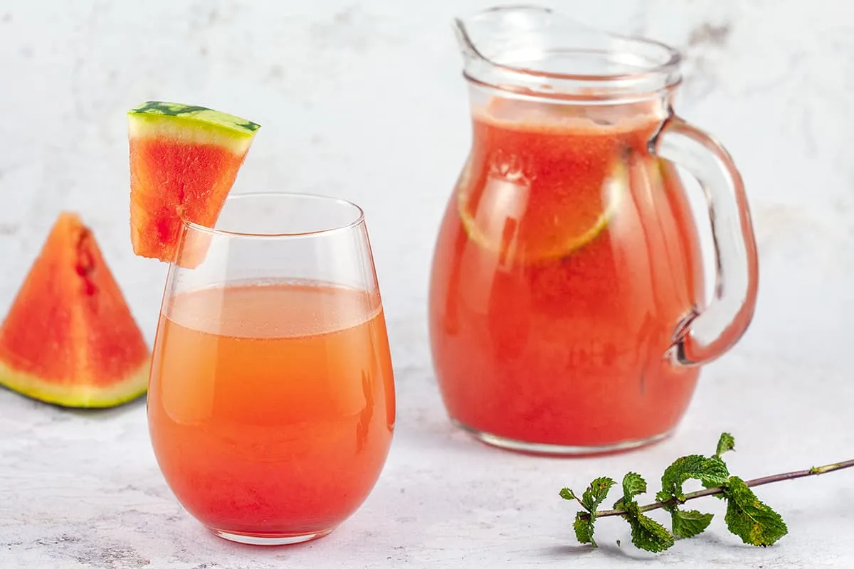 Watermelon iced tea - very refreshing!