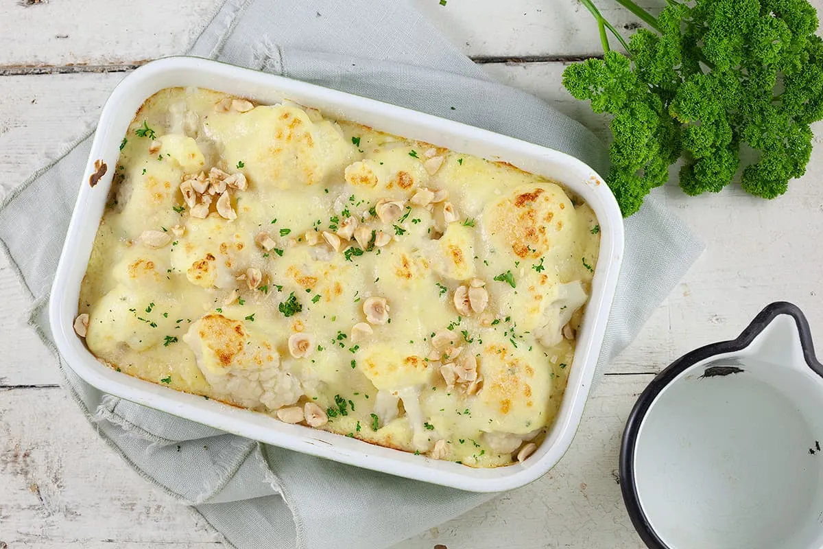 Cauliflower gratin with mornay sauce