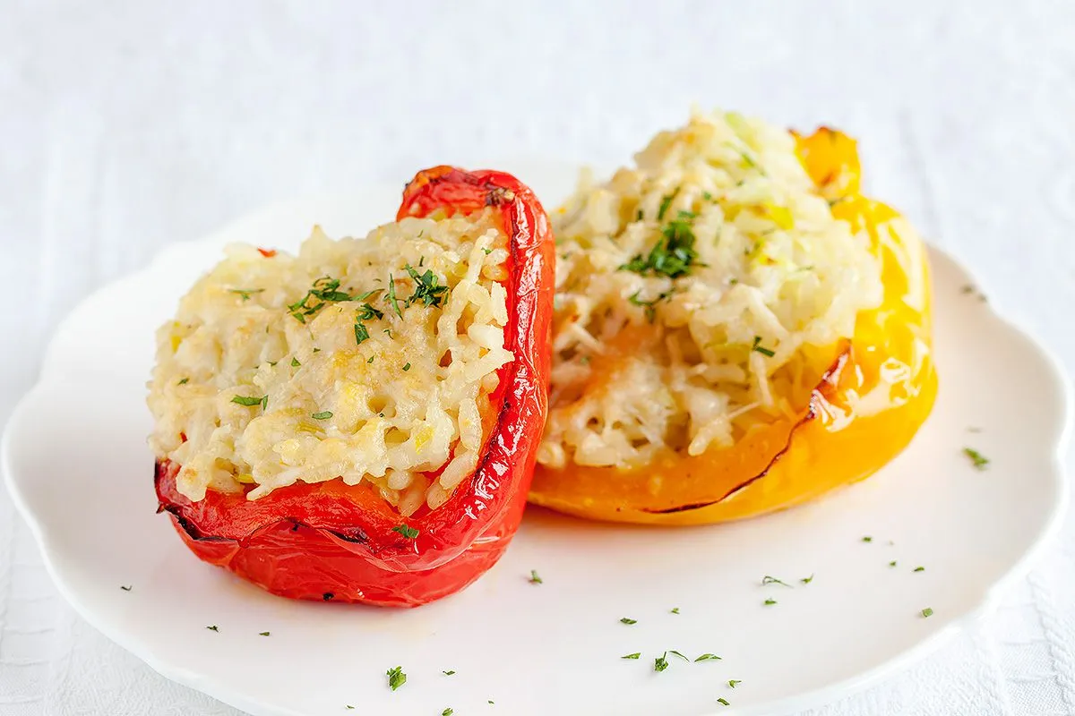Risotto stuffed peppers