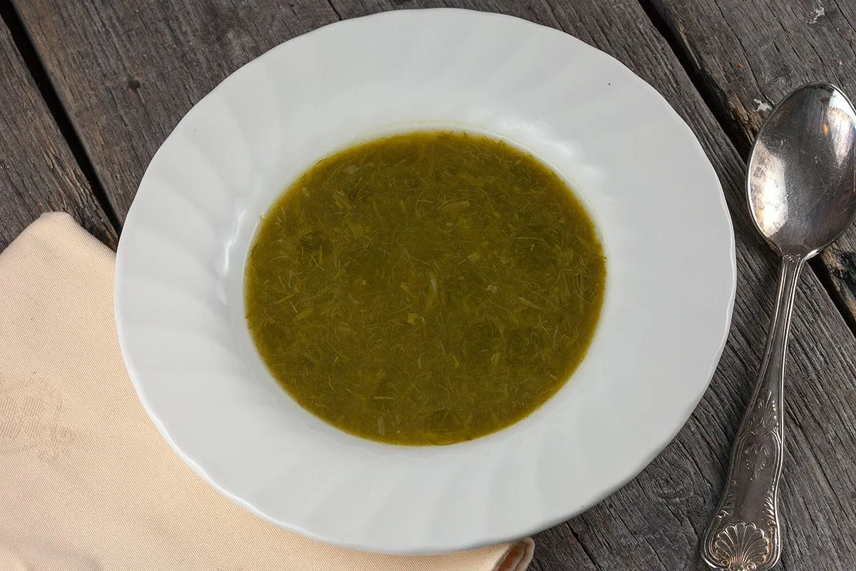Spring onion soup