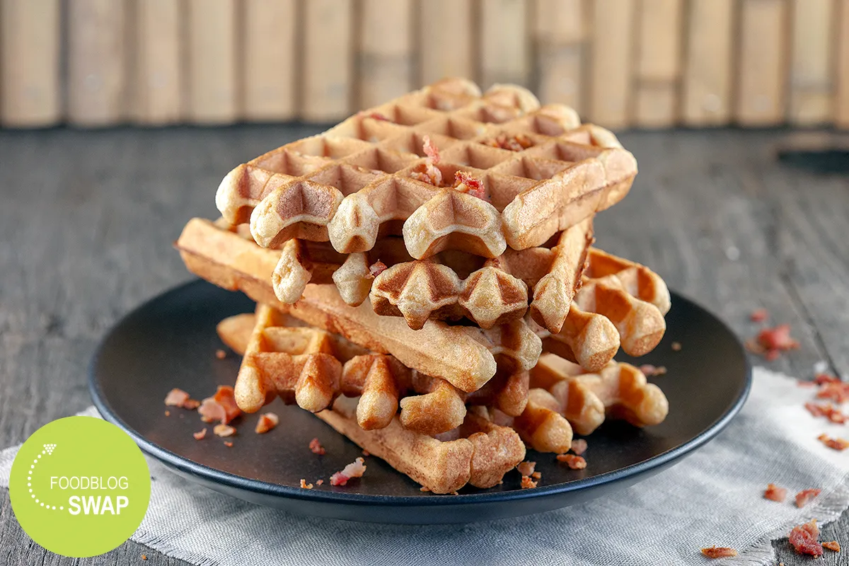 Crispy bacon waffles