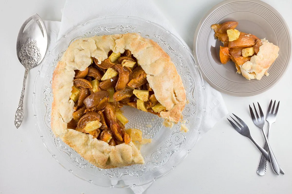 Pineapple-apricot galette
