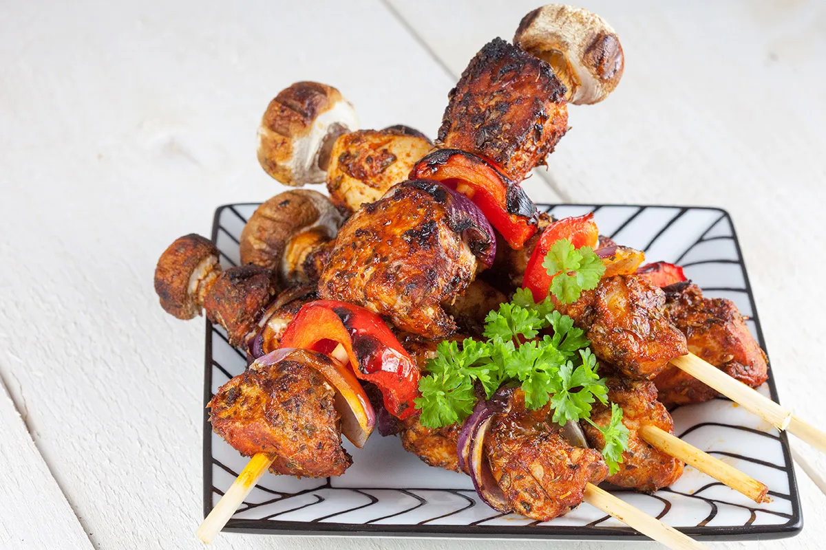 Bbq chicken shashlik
