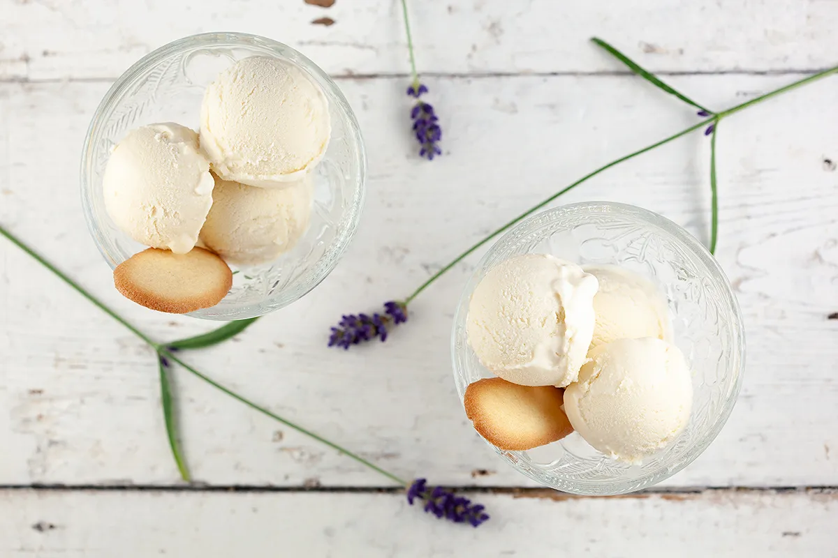 Lavender honey ice cream