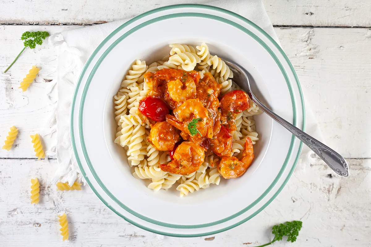 Shrimp pasta