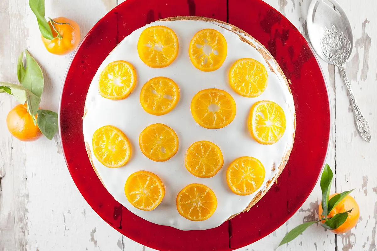 Double layered clementine cake