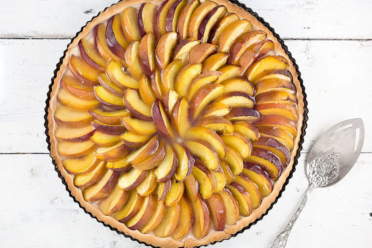 Dutch peach pie - perzikvlaai
