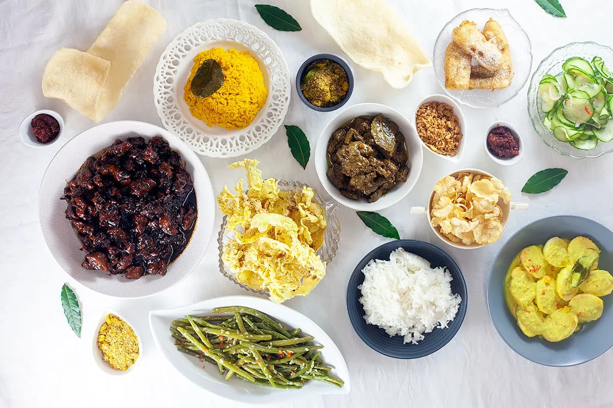 Dutch-Indonesian rice table