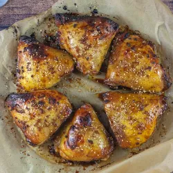 Recipe: Oven roasted marinated chicken thighs