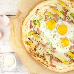 Recipe: White asparagus and egg tart