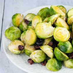 Recipe: Oven-roasted Brussels sprouts with cranberries