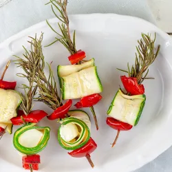 Recipe: Barbecue veggie kebabs with feta and rosemary