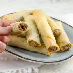 Recipe: Spiced ground beef phyllo dough rolls