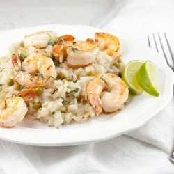 Recipe: Risotto with shrimps and peas