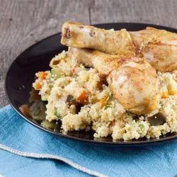Recipe: Couscous with veggies and chicken legs
