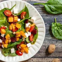 Recipe: Spinach and sweet potato salad