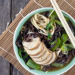 Recipe: Black mushroom and chicken ramen