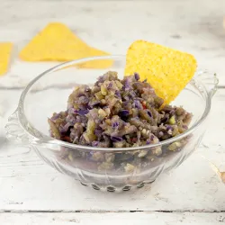 Recipe: Purple tomatillo salsa