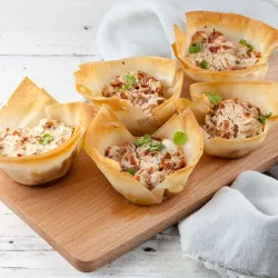 Recipe: Phyllo dough with goat cheese and bacon