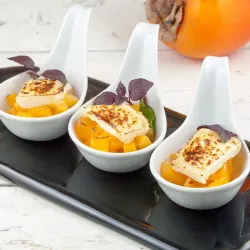 Recipe: Persimmon and goat's cheese appetizers
