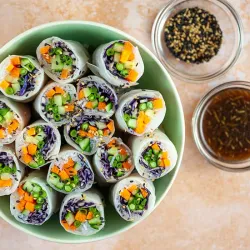 Recipe: Rainbow spring rolls
