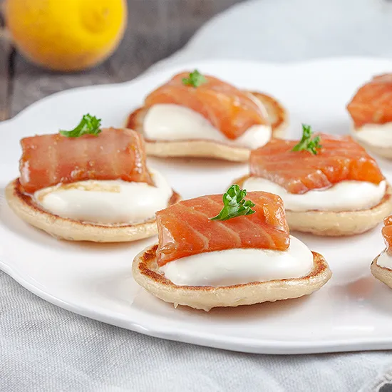 Recipe: Salmon and yuzu blinis