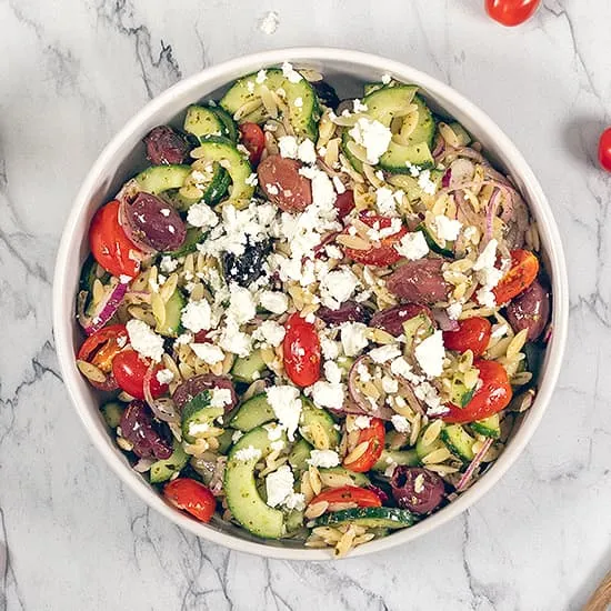 Greek orzo salad