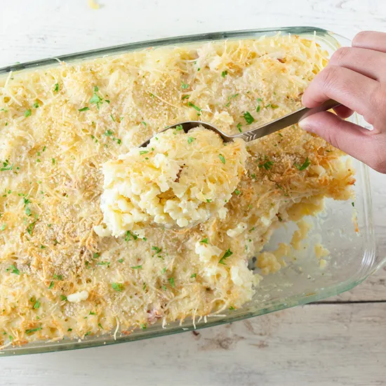Recipe: Macaroni and boursin gratin
