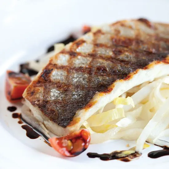 Recipe: Sea bass balsamic vinegar and chicory