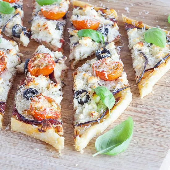 Recipe: Eggplant and basil puff pastry tart
